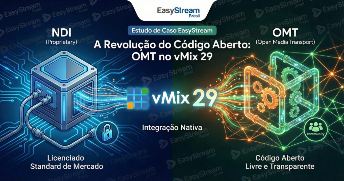 NDI versus OMT no vMix 29 EasyStream Brasil
