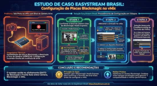 vMix 29 placas blackmagic tela preta