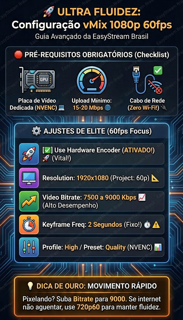 vMix Youtube a 60 quadros 600