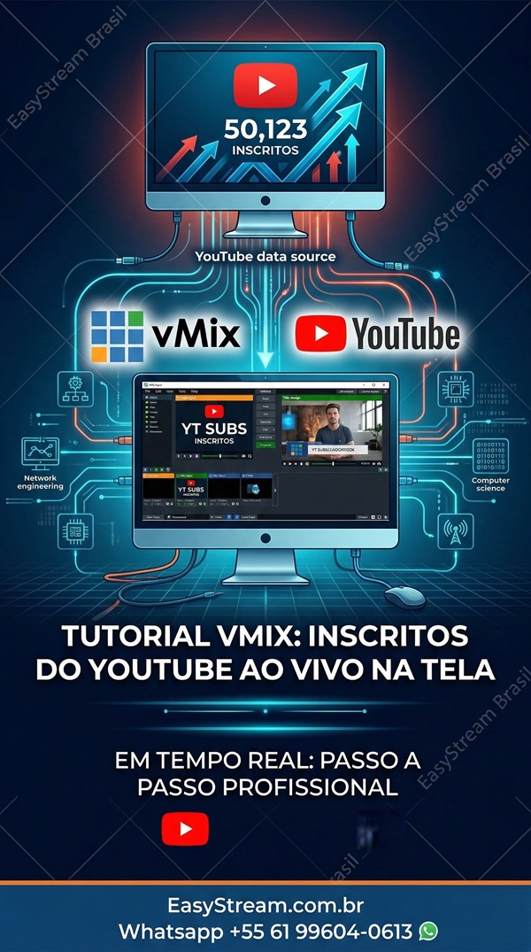 inscritos youtube no vMix