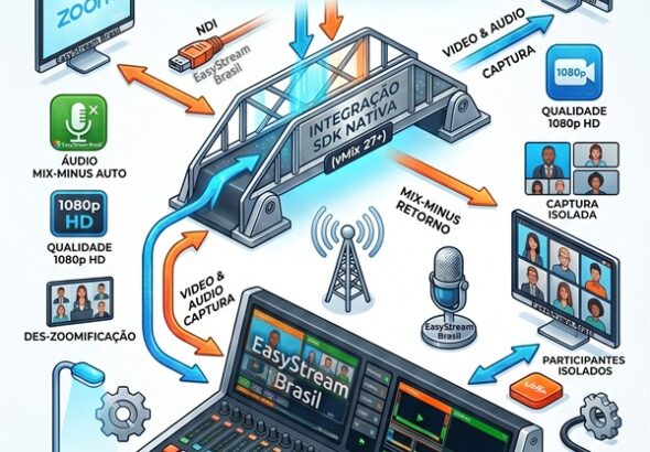 vMix e zoom integração site